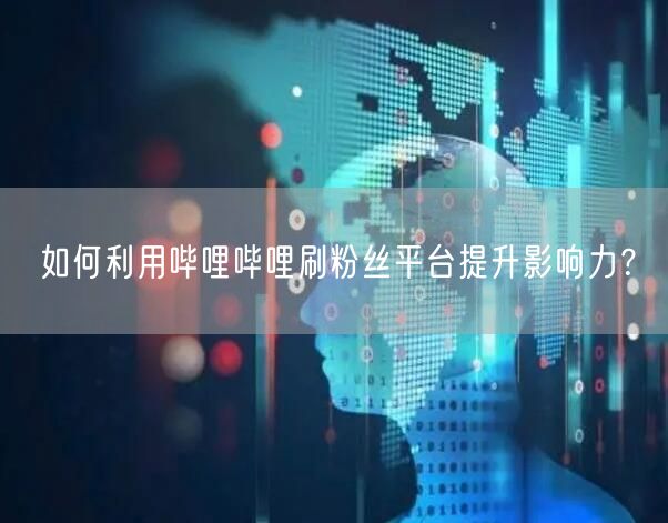 如何利用哔哩哔哩刷粉丝平台提升影响力？