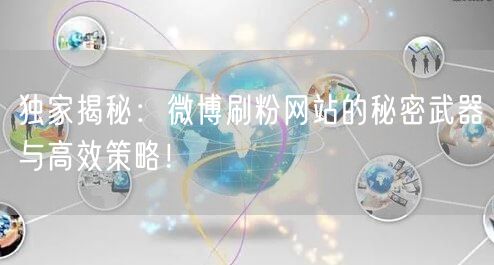 独家揭秘：微博刷粉网站的秘密武器与高效策略！