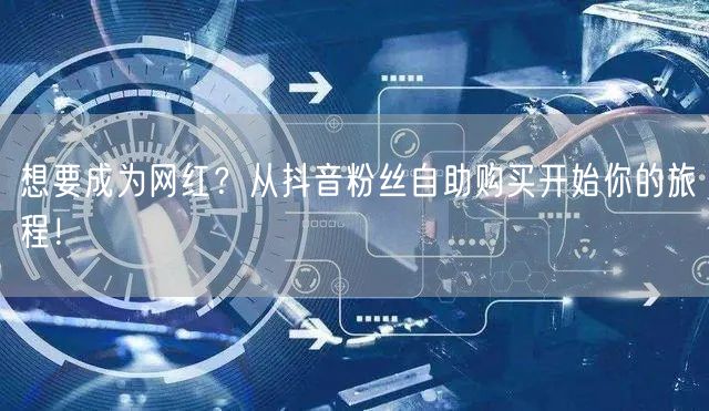 想要成为网红？从抖音粉丝自助购买开始你的旅程！