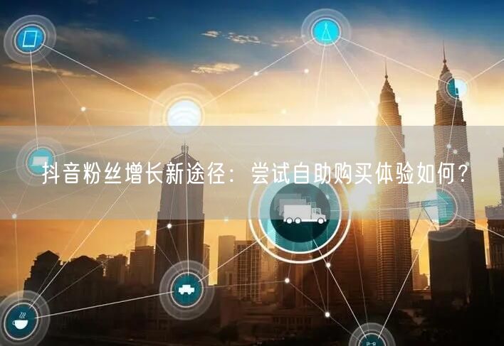 抖音粉丝增长新途径：尝试自助购买体验如何？
