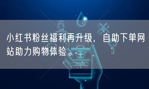 小红书粉丝福利再升级,自助下单网站助力购物体验。